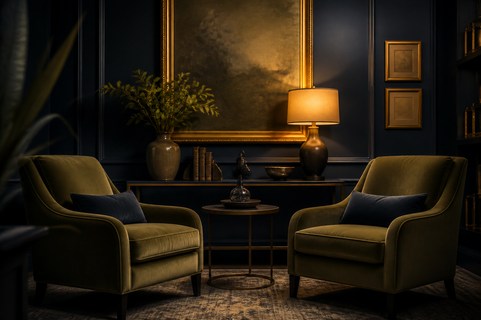 Private therapy room with warm lighting